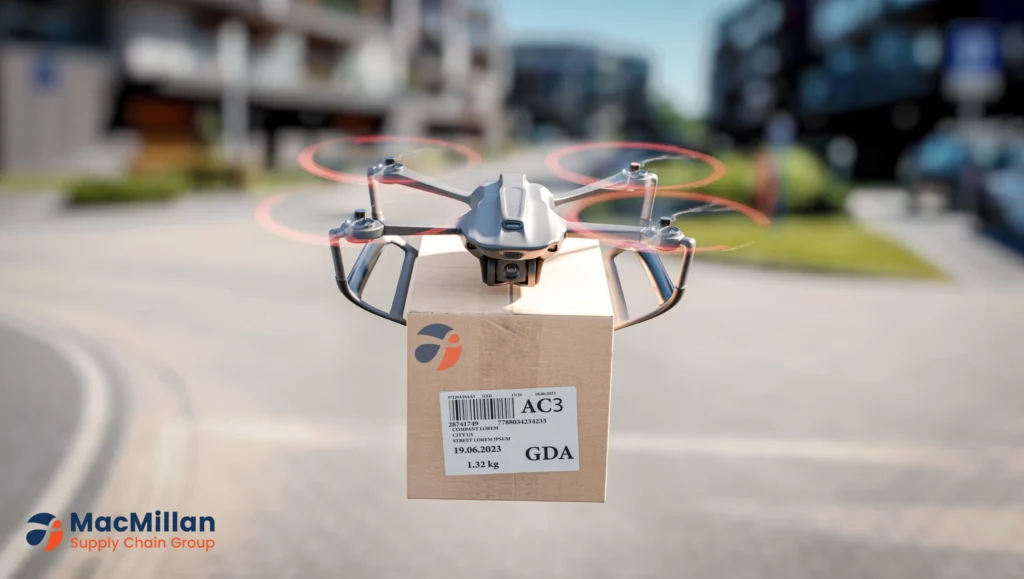 last mile delivery with drones.