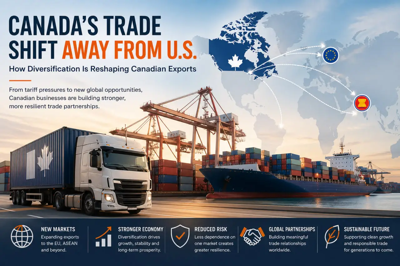Canada Trade Shift Away From U.S.: How Export Diversification Is Reshaping Canadian Trade
