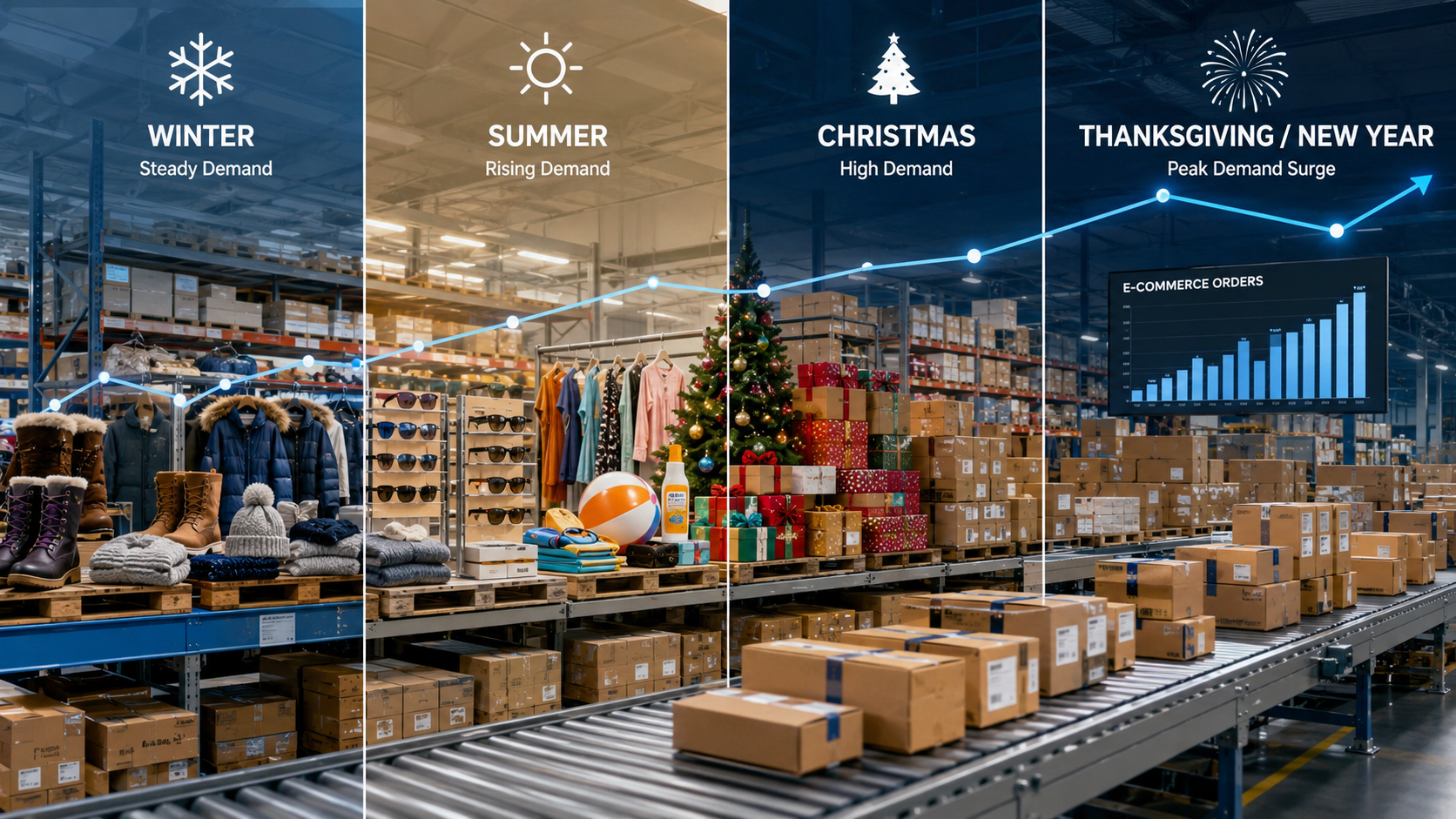 Seasonal demand fluctuations infographic