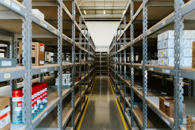 Warehouse shelves